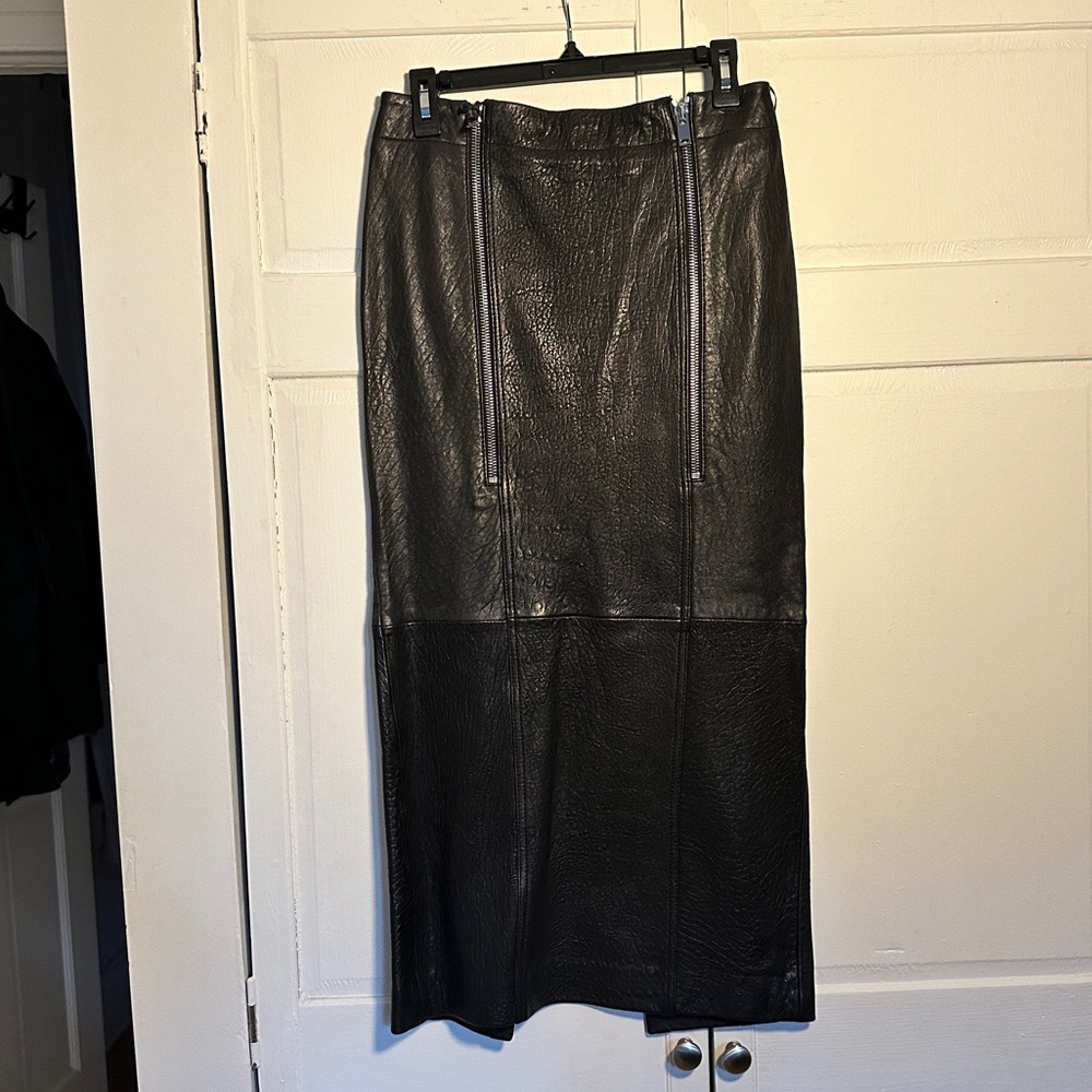 NWT Zara women’s black leather pencil skirt size XS